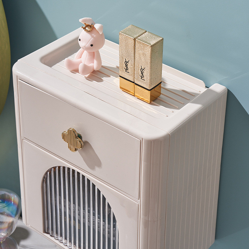 Kutija za držač toaletnog papira bez bušenja Vodootporna kutija za pohranu maramica Kupaonski stalak Zidni držač za pohranu u kuhinji i kupaonici