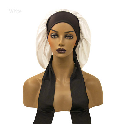 Moteriška Satin Solid Miegamoji kepurė naktinė miego kepurė Plaukų priežiūra Bonnet Naktinė kepurė moterims Vyriška Unisex Cap Bonnet De Nuit Shower Turban