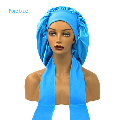 Moteriška Satin Solid Miegamoji kepurė naktinė miego kepurė Plaukų priežiūra Bonnet Naktinė kepurė moterims Vyriška Unisex Cap Bonnet De Nuit Shower Turban