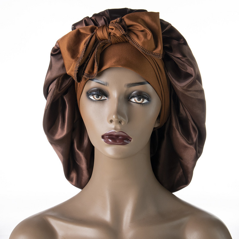 Moteriška Satin Solid Miegamoji kepurė naktinė miego kepurė Plaukų priežiūra Bonnet Naktinė kepurė moterims Vyriška Unisex Cap Bonnet De Nuit Shower Turban