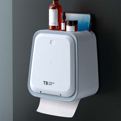 Držač toaletnog papira za kupaonicu Vodootporni zidni nosač Kutija za maramice Ladica za toaletni papir Kutija za pohranu Organizator Držač za rolu papira