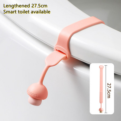 Podizač poklopca za WC školjku, silikonska protuklizna podesiva kopča, navlaka za WC sjedalo, držač ručke, jednostavan za korištenje, izdržljivi kupaonski dodaci