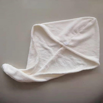 Ručnik za sušenje kose od mikrovlakana, super upijajući omotač za trenutno sušenje kose s gumbom protiv kovrčanja, meka kapa za tuširanje, ručnik za glavu