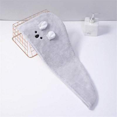 Ručnik za sušenje kose od mikrovlakana, super upijajući omotač za trenutno sušenje kose s gumbom protiv kovrčanja, meka kapa za tuširanje, ručnik za glavu