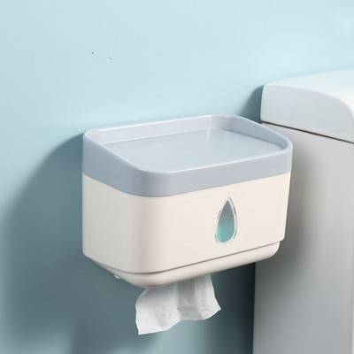 Zidni držač toaletnog papira Vodootporna kutija za pohranu Pladanj Kutija za maramice Stalak za rolu papira 4 boje Kupaonski pribor