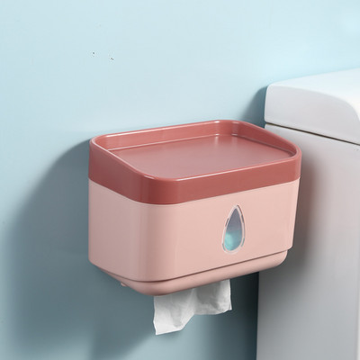 Zidni držač toaletnog papira Vodootporna kutija za pohranu Pladanj Kutija za maramice Stalak za rolu papira 4 boje Kupaonski pribor