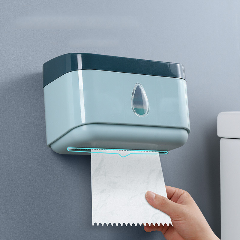 Zidni držač toaletnog papira Vodootporna kutija za pohranu Pladanj Kutija za maramice Stalak za rolu papira 4 boje Kupaonski pribor