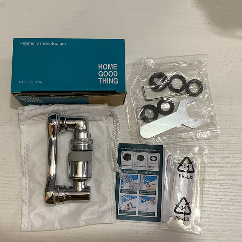 Potpuno bakreni metalni rotirajući višenamjenski ekspanzijski perlator za slavinu 1440° rotirajući mehanički krak slavine s filtrom za vodu Bubler