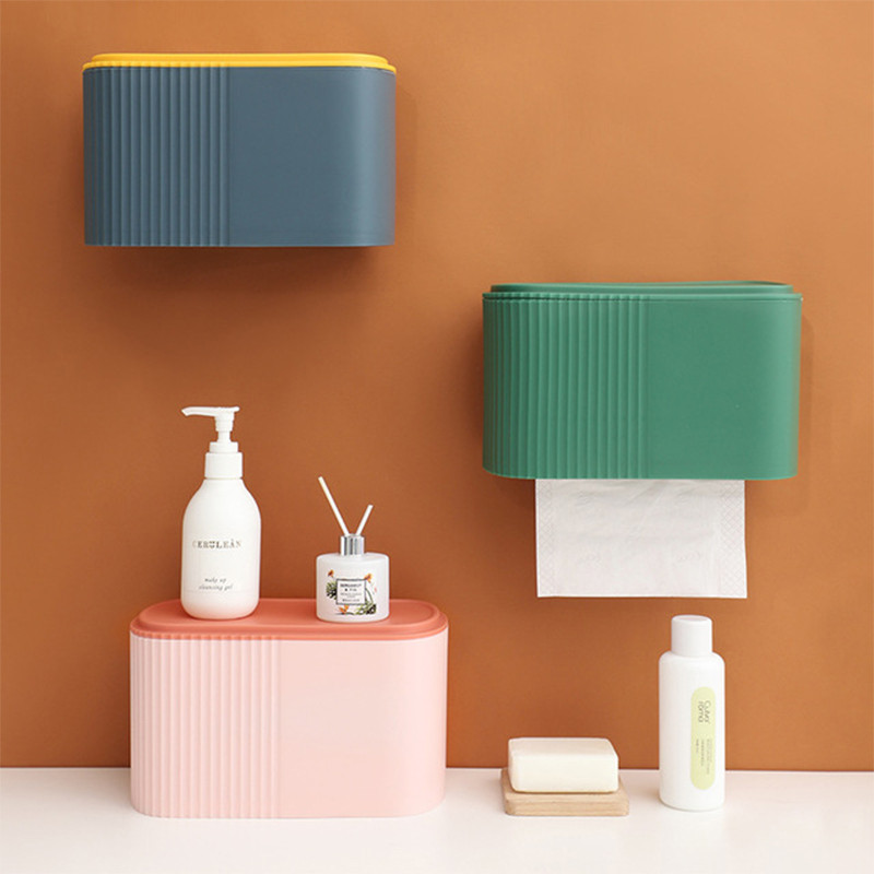 Vodootporni držač rolne toaletnog papira Zidna kutija za pohranu Držač toaletnog papira Pladanj Kutija za maramice WC Kupaonski pribor
