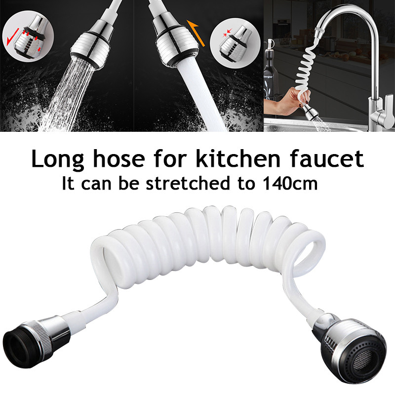 Dugačka cijev Produžna mlaznica za slavinu Fleksibilna slavina za uštedu vode Adapter za umivaonik Mlaznica s mjehurićima Prskalica za kadu Pribor za slavinu za tuširanje