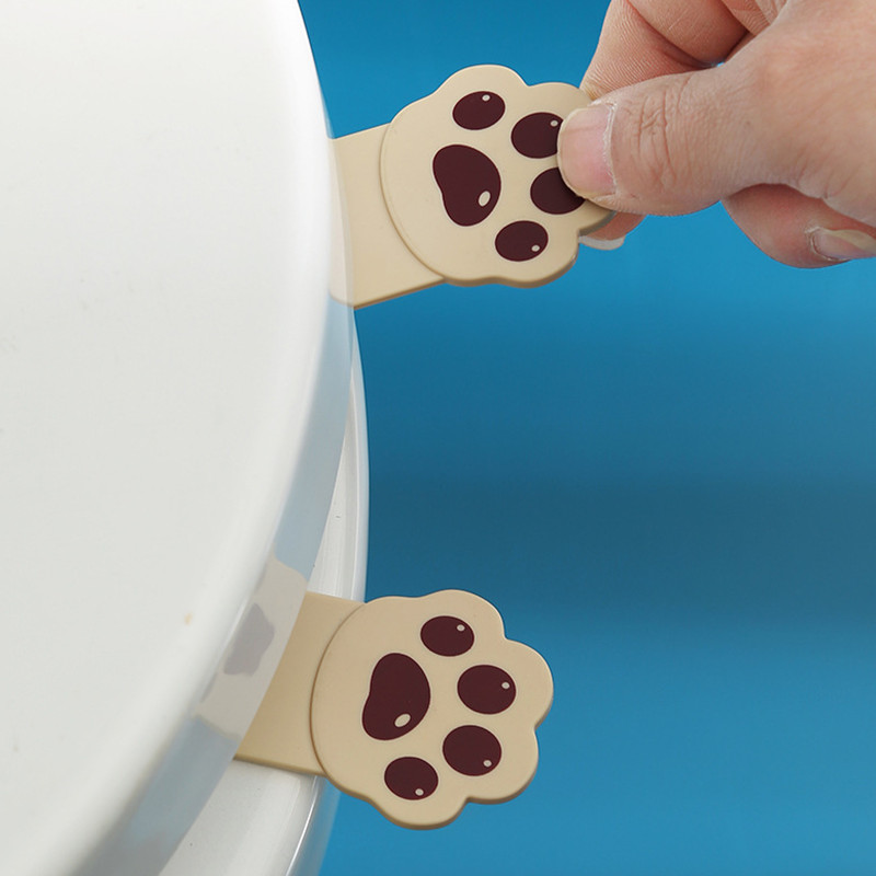 2 kom crtani podizač WC sjedala Kreativni slatki mačji podizač poklopca u obliku šape Prijenosni zalijepljeni preklopni ručki Kupaonski pribor