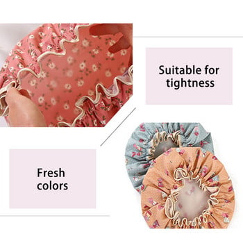 1 бр. Шапка за баня Карикатура Двуслойна водоустойчива полиестерна памучна покривка за коса Многоцветни шапки за душ Продукти за баня