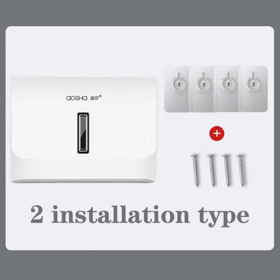 Dozator kuhinjskih maramica Luksuzni dozator papirnatih ručnika Visokokvalitetna kutija za marame od ABS-a Bez bušilica za WC