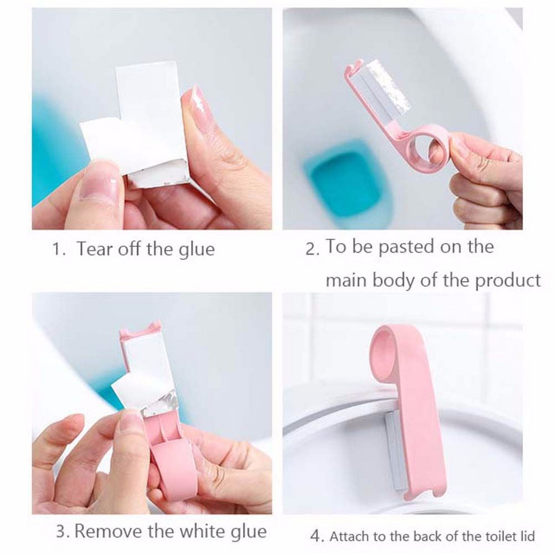 Tualetes sēdekļu pacēlājs Pārnēsājams WC tualetes pārsega rokturi Sanitāri Izvairieties pieskarties tualetes vākam Rokturis Vannas istabas tualetes sēdekļa pacēlājs