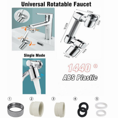 Nova univerzalna slavina s produžetkom rotacije 1440° Perlator Plastični filtar za prskanje Kuhinjske slavine za umivaonik Mlaznica za mjehuriće Robotska ruka