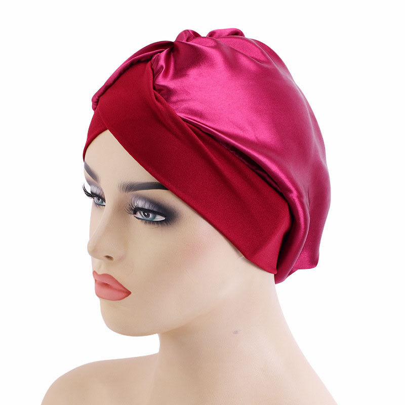 Jauna sieviešu satīna pārsegu plata elastīga josla matu kopšana ērta dāmu nakts miega dušas cepure Adjust matu veidošanas vāciņš galvas ietīšana