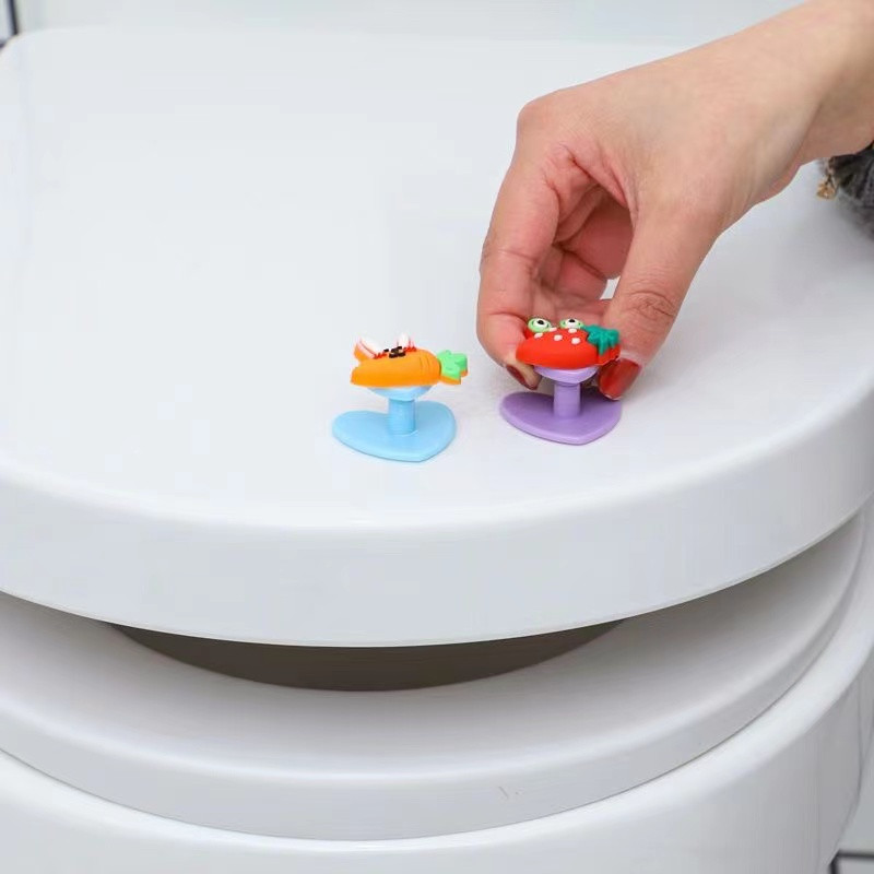 Tualetes pārsega pacēlājs karikatūra tualetes sēdekļa pacelšanas silikons, jauks bērniem Closestool, smirdošā poda pārsega pacēlājs pret netīrumu pacelšanas rokturis