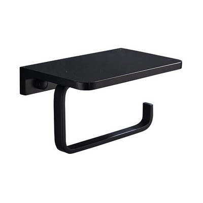 Zidni držač toaletnog papira Aluminijski stalak za papirnate maramice Dozator toaletnog papira s policom za odlaganje telefona za kupaonski organizator