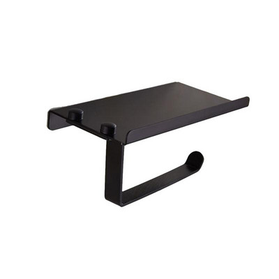 Zidni držač toaletnog papira Aluminijski stalak za papirnate maramice Dozator toaletnog papira s policom za odlaganje telefona za kupaonski organizator