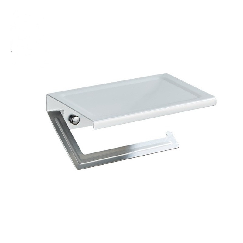 Oprema za kupaonicu Držač za mobilni telefon od bijelog papira Prostorni aluminijski antikni držač za role s policom Kutija za toaletni papir Zidni nosač