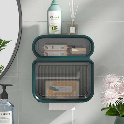 Višenamjenski držač toaletnog papira Vodootporna zidna rola Kutija za pohranu papira Kutija za maramice Držač papirnatih ručnika Prijenosni