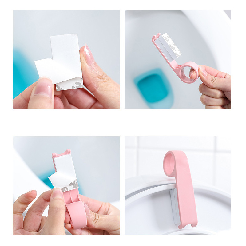 Nešiojamos tualeto sėdynės pakeliamas tualeto dangčio kėlimo įtaisas Venkite liesti tualeto dangčio rankenos priedai Namų vonios reikmenys