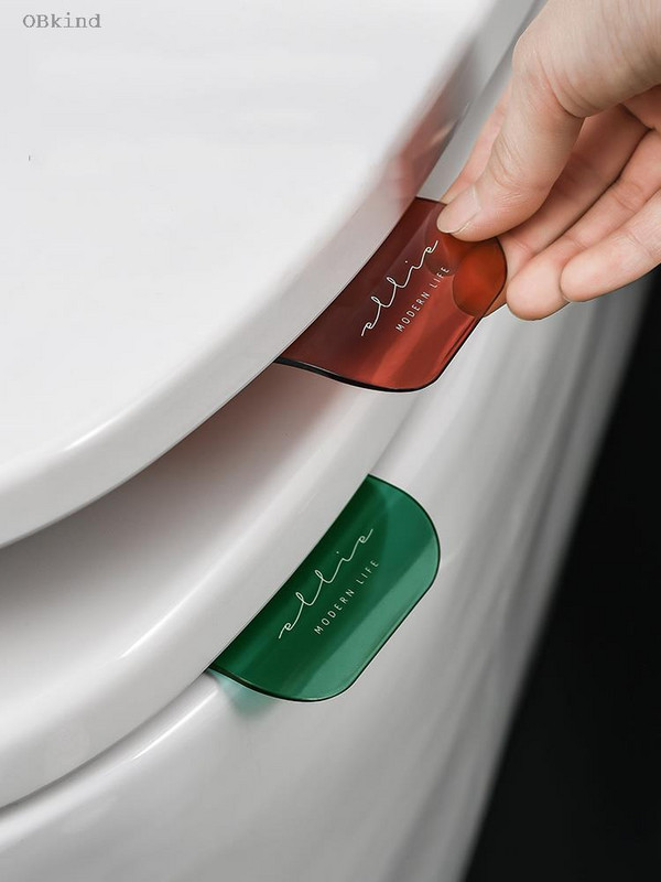 obkind Sadzīves caurspīdīgs tualetes roktura pārsega noņēmējs tualetes pārsega noņēmējs pret netīro sanitāro tualetes pārsega gredzenu attaisāmais