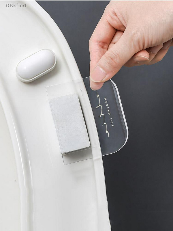 obkind Sadzīves caurspīdīgs tualetes roktura pārsega noņēmējs tualetes pārsega noņēmējs pret netīro sanitāro tualetes pārsega gredzenu attaisāmais