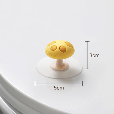 Radošs silikona apgriežams pārsegs jauks sēņu tualetes sēdekļa vāks, pacēlājs pret netīrumiem, pretslīdes sprādze mājas vannas istabas piederumiem