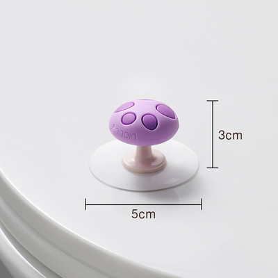 Radošs silikona apgriežams pārsegs jauks sēņu tualetes sēdekļa vāks, pacēlājs pret netīrumiem, pretslīdes sprādze mājas vannas istabas piederumiem