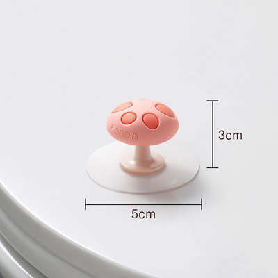 Radošs silikona apgriežams pārsegs jauks sēņu tualetes sēdekļa vāks, pacēlājs pret netīrumiem, pretslīdes sprādze mājas vannas istabas piederumiem