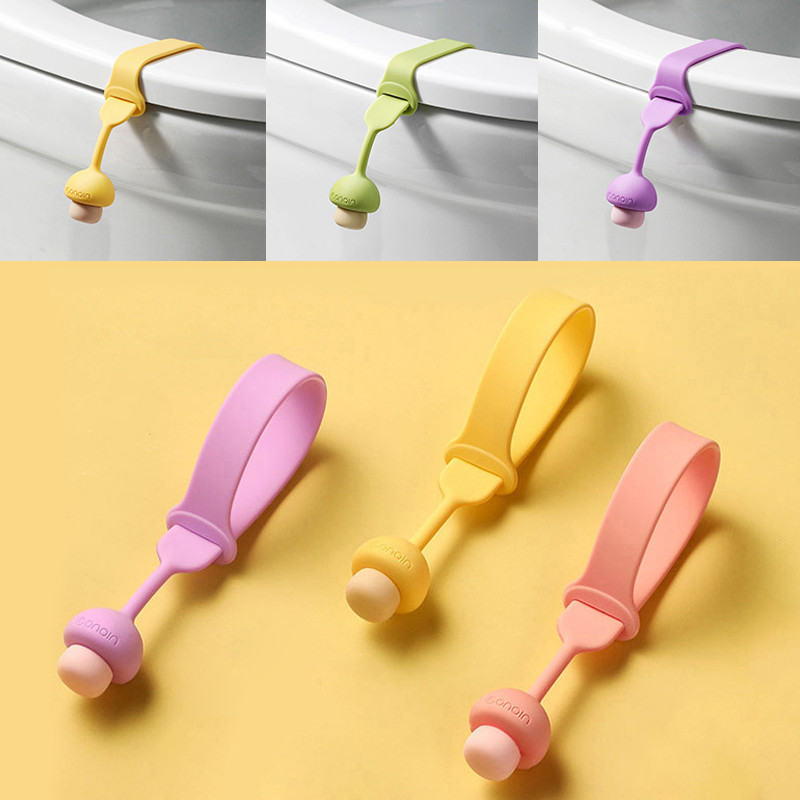 Radošs silikona apgriežams pārsegs jauks sēņu tualetes sēdekļa vāks, pacēlājs pret netīrumiem, pretslīdes sprādze mājas vannas istabas piederumiem