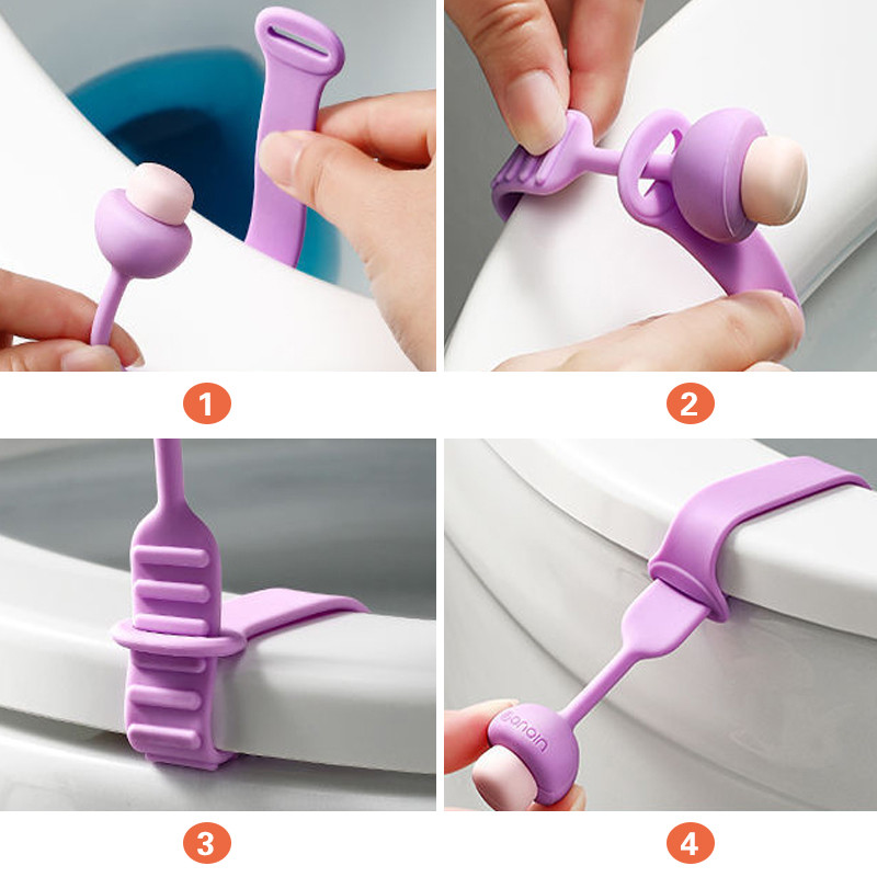 Radošs silikona apgriežams pārsegs jauks sēņu tualetes sēdekļa vāks, pacēlājs pret netīrumiem, pretslīdes sprādze mājas vannas istabas piederumiem