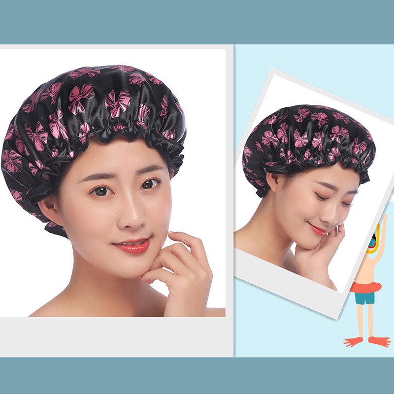 Rasprodaja Kapa za tuširanje Vodootporna visokokvalitetna frizerska salonska elastična 1kom podebljana za žene Šešir za kupanje Kupaonski proizvodi Kupaonski dodaci