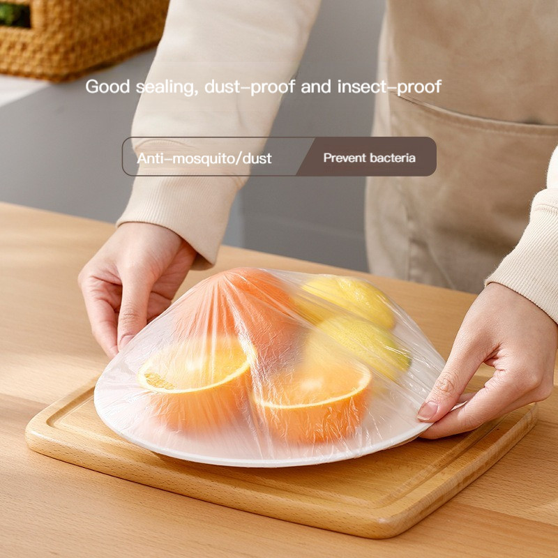 100 komada jednokratne navlake za kuhinju, hladnjak, voće, hrana, rastezljiva zaštita od ostataka, tanka, zdjele otporne na prašinu, šalice, torbica s kapama