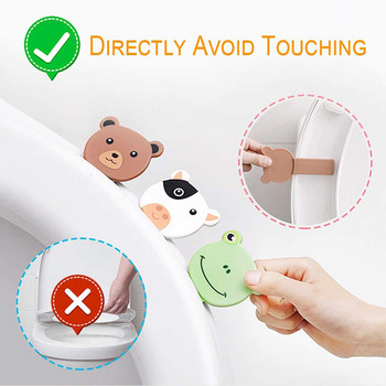 Cute Cartoon ανυψωτικά καθισμάτων τουαλέτας Αποφύγετε να αγγίξετε αυτοκόλλητη συσκευή υποδοχής καπακιού καθίσματος τουαλέτας Αξεσουάρ μπάνιου σπιτιού Προμήθειες WC