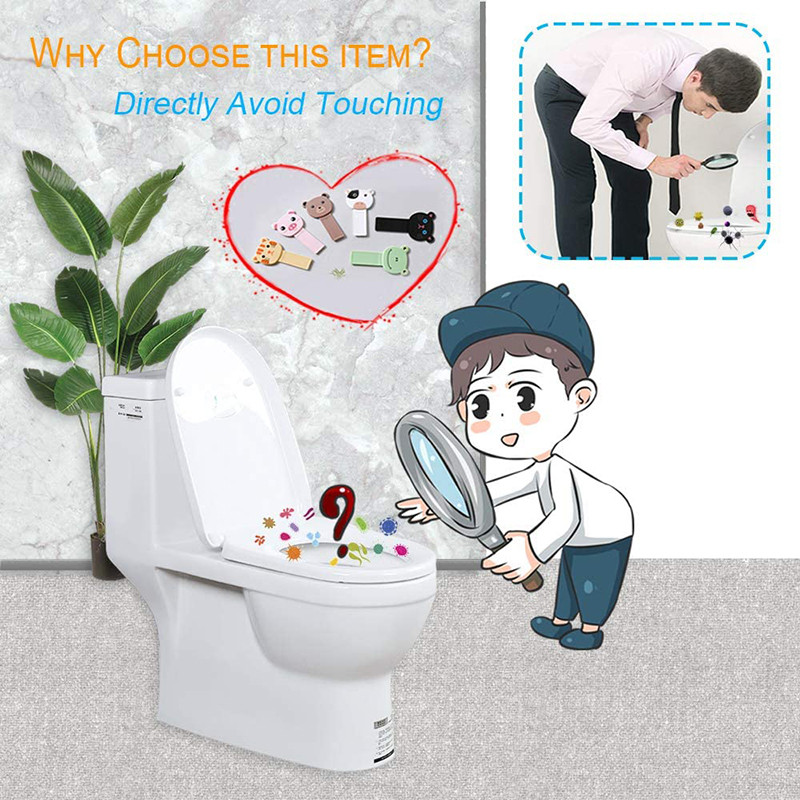 Slatki crtani podizači WC sjedala Izbjegavajte dodirivanje Samoljepljivi držač poklopca WC sjedala Uređaj za kućnu kupaonicu WC oprema