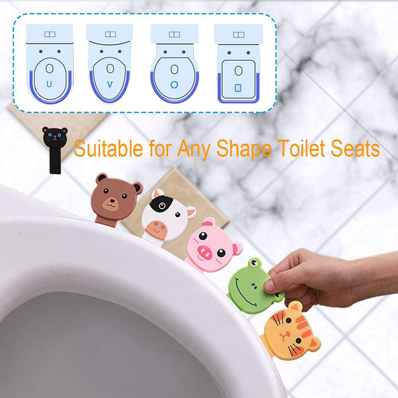 Slatki crtani podizači WC sjedala Izbjegavajte dodirivanje Samoljepljivi držač poklopca WC sjedala Uređaj za kućnu kupaonicu WC oprema