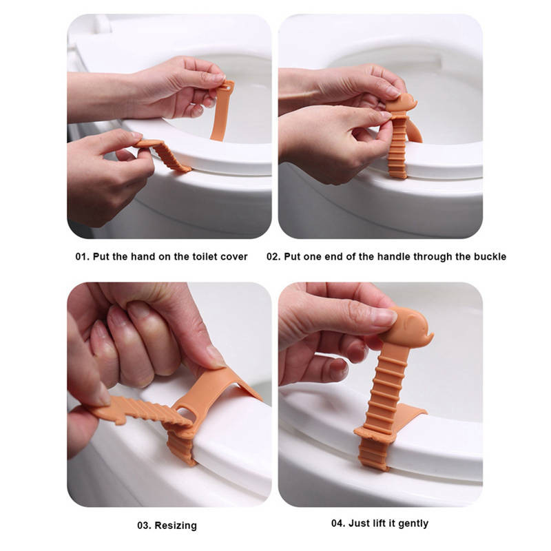 Silikonski podizač WC školjke protiv prljanja Sanitarna stolica Navlaka za sjedalo Poklopac Ručka Naljepnica Uređaj za podizanje Kućna kupaonska oprema
