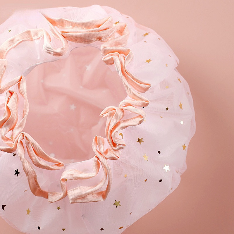 Dvoslojni dizajn zvjezdanog neba, debela vodootporna kapa za tuširanje, zvjezdani uzorak, oprema za kupaonske frizerske salone, šeširi za kupanje, šeširi za žene