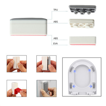 4 τεμάχια/παρτίδα Αντιολισθητικό κάλυμμα τουαλέτας Φλάντζα προφυλακτήρα Αυτοκόλλητα μαξιλάρια απορρόφησης καθίσματος Παρέχουν ένα υπέροχο μαξιλάρι αποθήκευσης