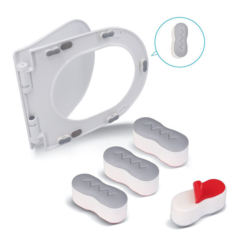 4gab./partija Pretslīdes tualetes pārsega blīve Buferis Pašlīmējošie sēdekļa amortizācijas spilventiņi nodrošina lielisku bufera spilvena paliktni