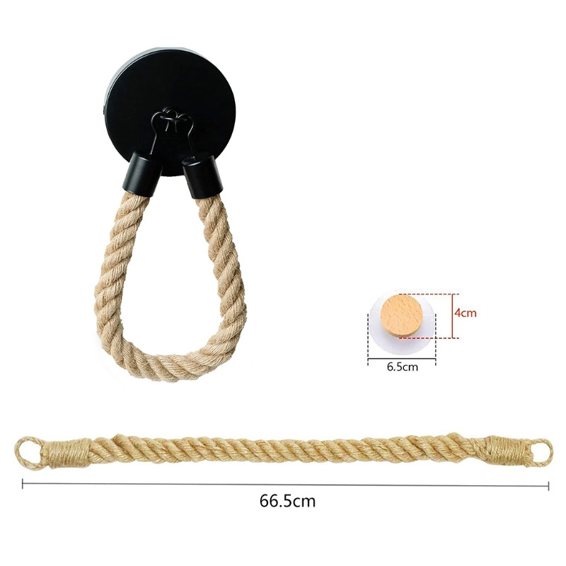 Držač za WC papir Retro Kuhinjska zidna rola Držač za uže od jute Stalak Dekoracija kupaonice