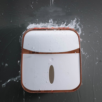 Επιτοίχιο Creative Paper Box Αδιάβροχο Tray Roll Tube Κουτί αποθήκευσης χαρτιού υγείας Δίσκος κουτί ράφι Αξεσουάρ μπάνιου