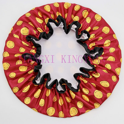 Visokokvalitetne poliesterske satenske dvoslojne kape za tuširanje za žene koje se mogu ponovno koristiti, 26 dostupnih artikala