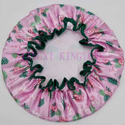 Visokokvalitetne poliesterske satenske dvoslojne kape za tuširanje za žene koje se mogu ponovno koristiti, 26 dostupnih artikala