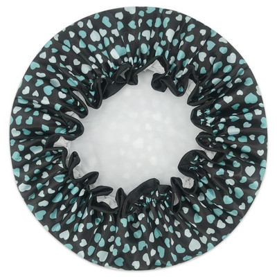 Visokokvalitetne poliesterske satenske dvoslojne kape za tuširanje za žene koje se mogu ponovno koristiti, 26 dostupnih artikala