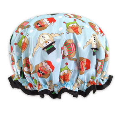 Visokokvalitetne poliesterske satenske dvoslojne kape za tuširanje za žene koje se mogu ponovno koristiti, 26 dostupnih artikala