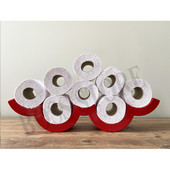 Vairāku tualetes tualetes tualetes papīra turētājs Roll auduma vannas istabas piederumi, lokšņu sienas statīvs Jauns moderns lidojošs solo uzglabāšanas dizainers