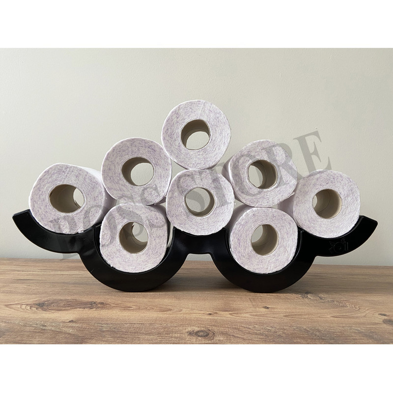 Vairāku tualetes tualetes tualetes papīra turētājs Roll auduma vannas istabas piederumi, lokšņu sienas statīvs Jauns moderns lidojošs solo uzglabāšanas dizainers